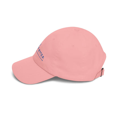 Dad Cap — "Art Sucks But I Suck Better" Embroidered White Baseball Hat