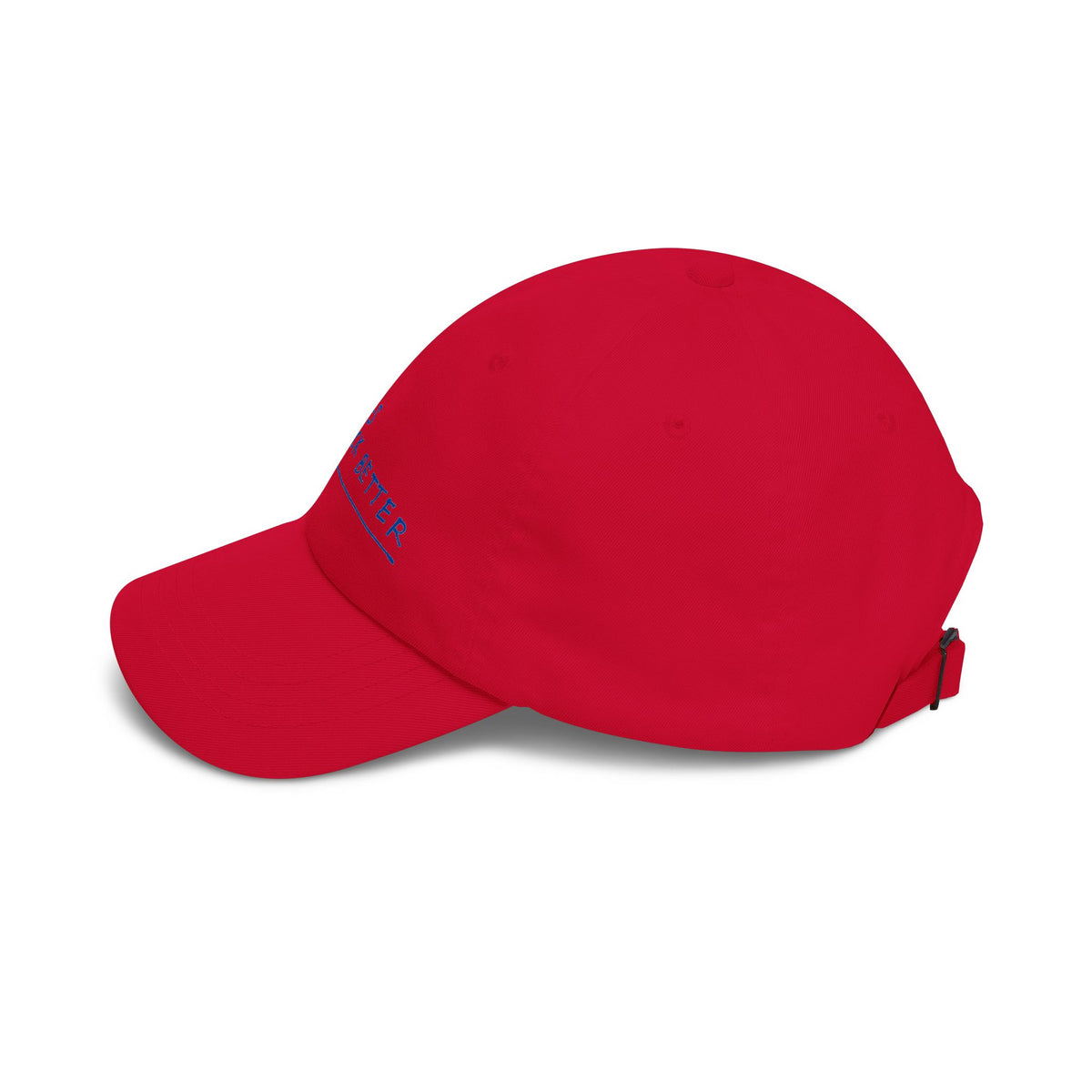 Dad Cap — "Art Sucks But I Suck Better" Embroidered White Baseball Hat